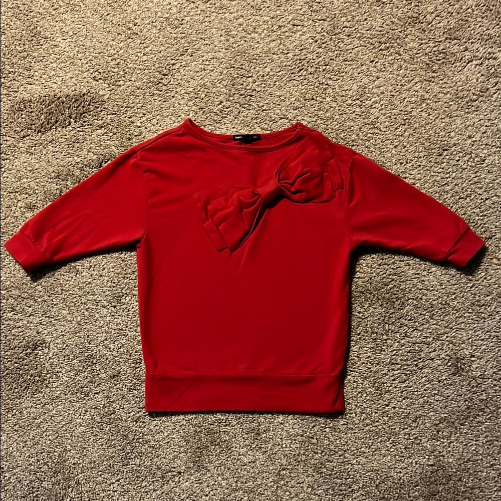 Kids Red Bow Top
